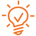 Light Bulb with Check Icon